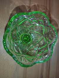 Kryształ Pucharek Zielony kolor Zielony Kryształ PRL