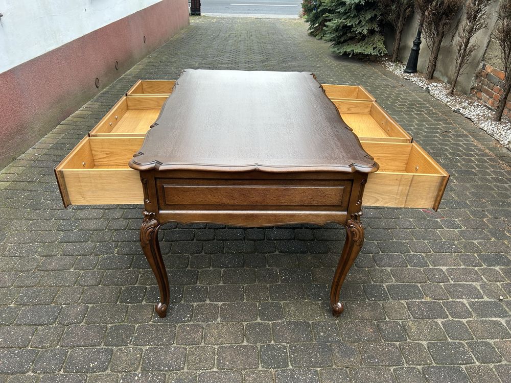 Stylowe Biurko Ludwikowskie Dwustronne ! Ludwik Unikat Po Renowacji