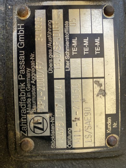 Przedni most fendt 716