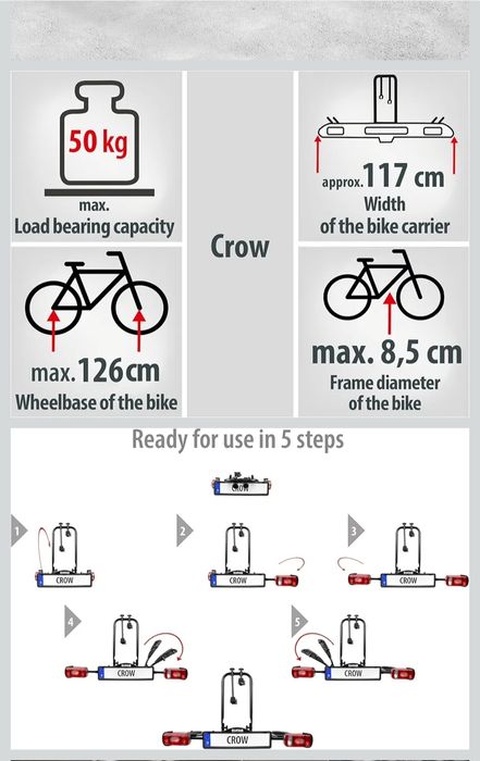 Bagażnik rowerowy na hak, składany, na 2 rowery, szybki montaż, nowy