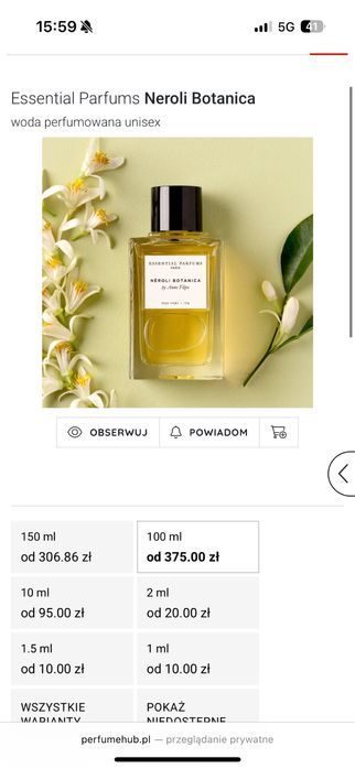 Neroli Botanica Perfumy