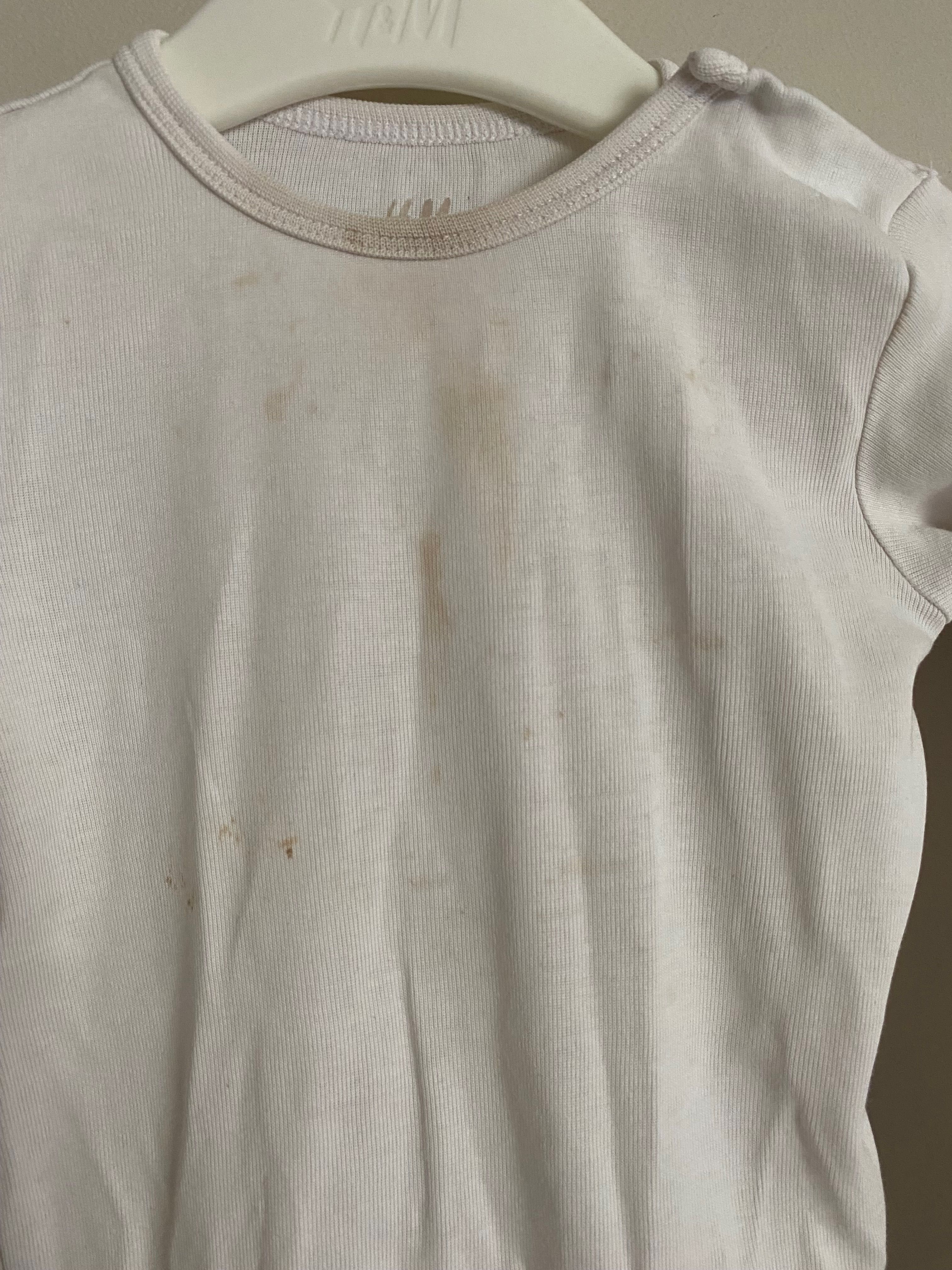 Białe body długi rękaw H&M rozm 80