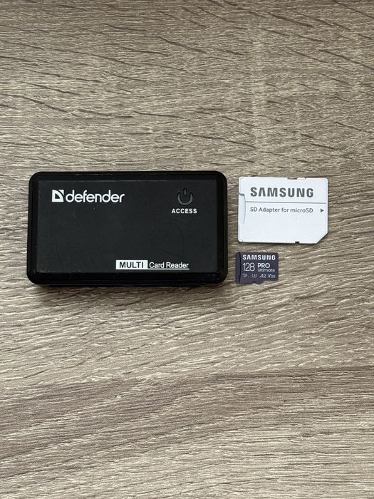 Samsung PRO Ultimate 128 GB (U3/V30) + Картридер Defender