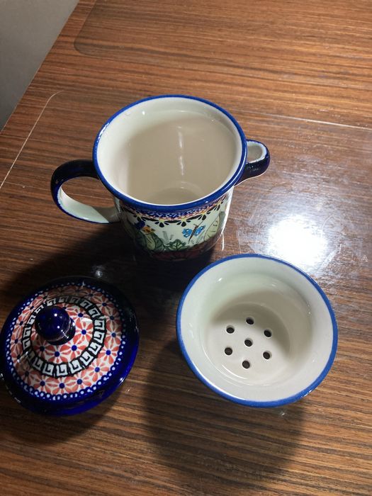 Kubek, pojemnik do herbaty unikat Bolesławiec