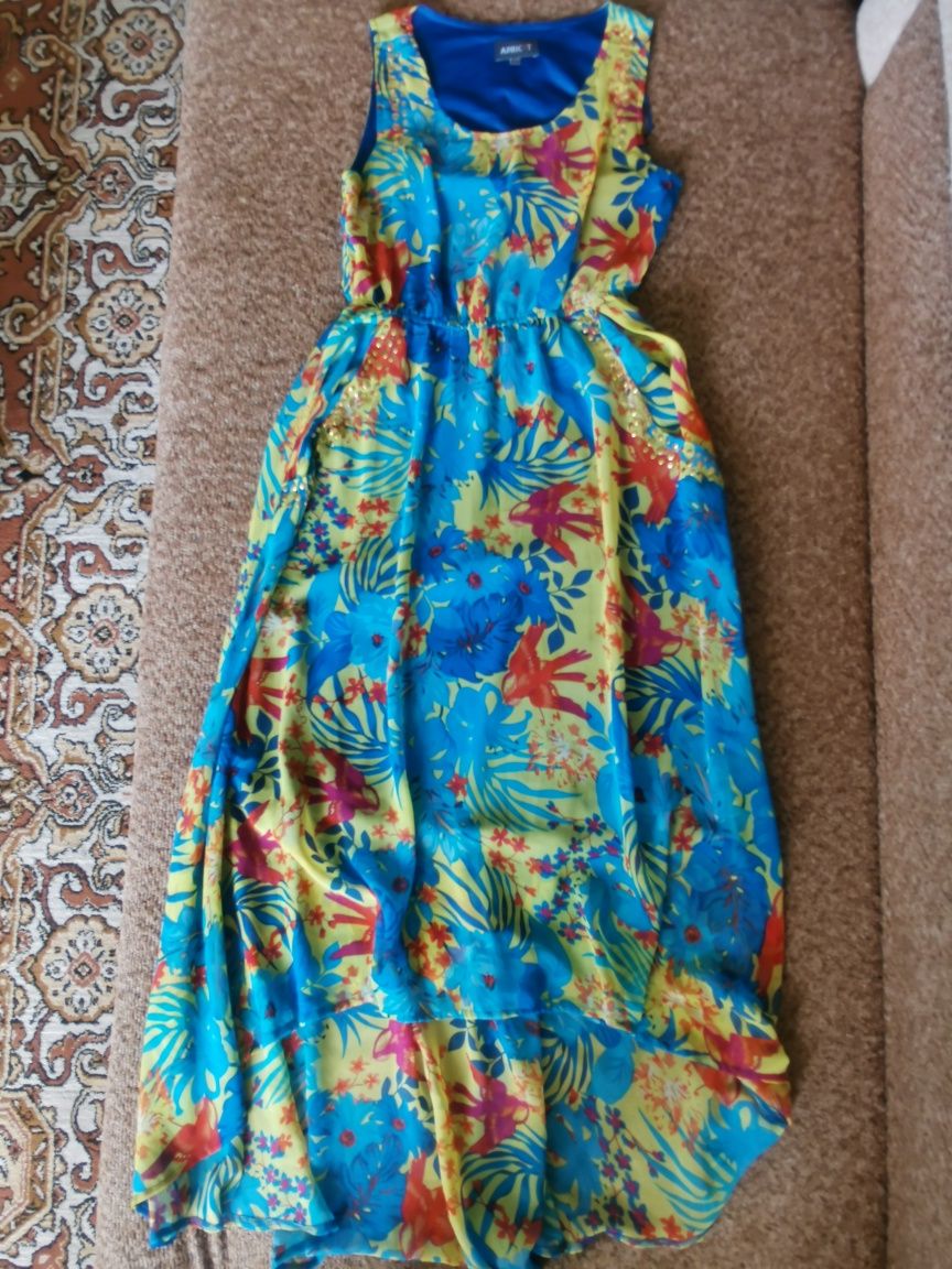 Длинное разноцветное платье Apricot