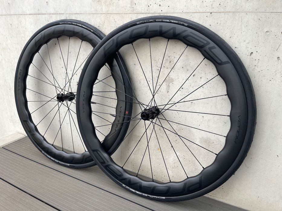 Koła szosowe karbonowe carbon PRO-WAY VENOM 50mm 1415g! Z OPONAMI!