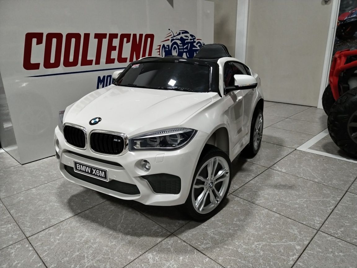 Carro eléctrico criança Bmw x6 rodas borracha