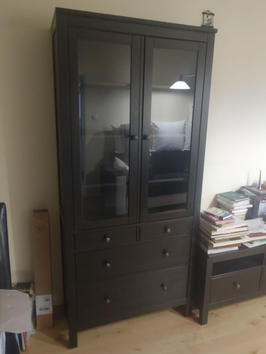 Hemnes czarna witryna przeszkolona TYLKO dziś TAKA promocja