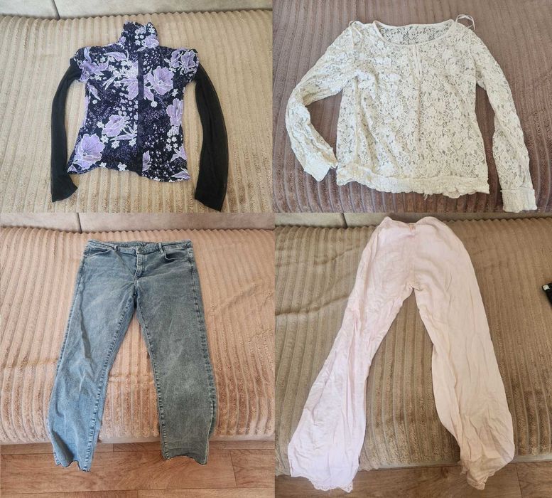 Женская одежда: кофточки, футболки, рубашки, свитера и джинсы L–XL