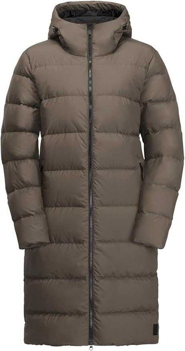 JACK WOLFSKIN Frozen Palace Płaszcz Damski Puchowy cold-coffee  r.  L
