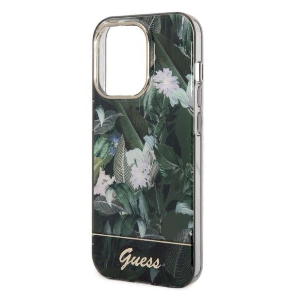 Etui Guess Jungle Collection dla iPhone 14 Pro 6,1" - Zielony Hardcase