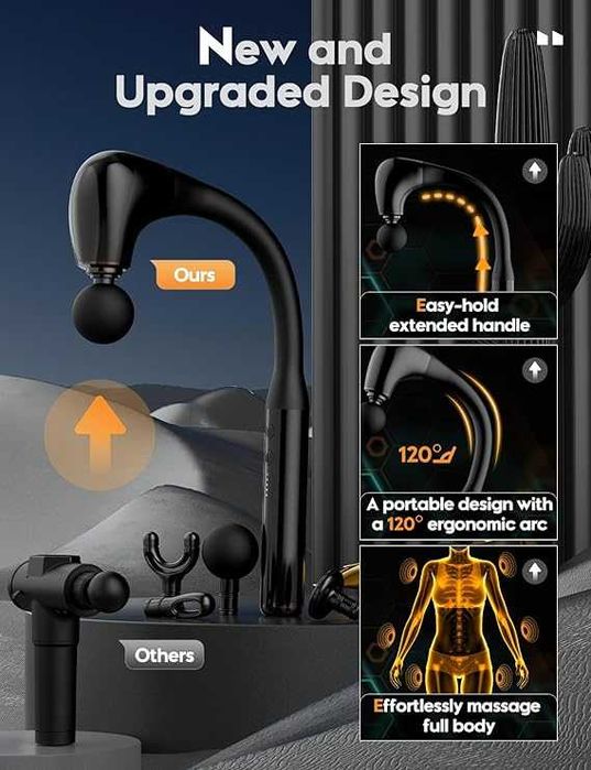 Pistolet do masażu FVZ z ulepszoną rękojeścią przedłużającą