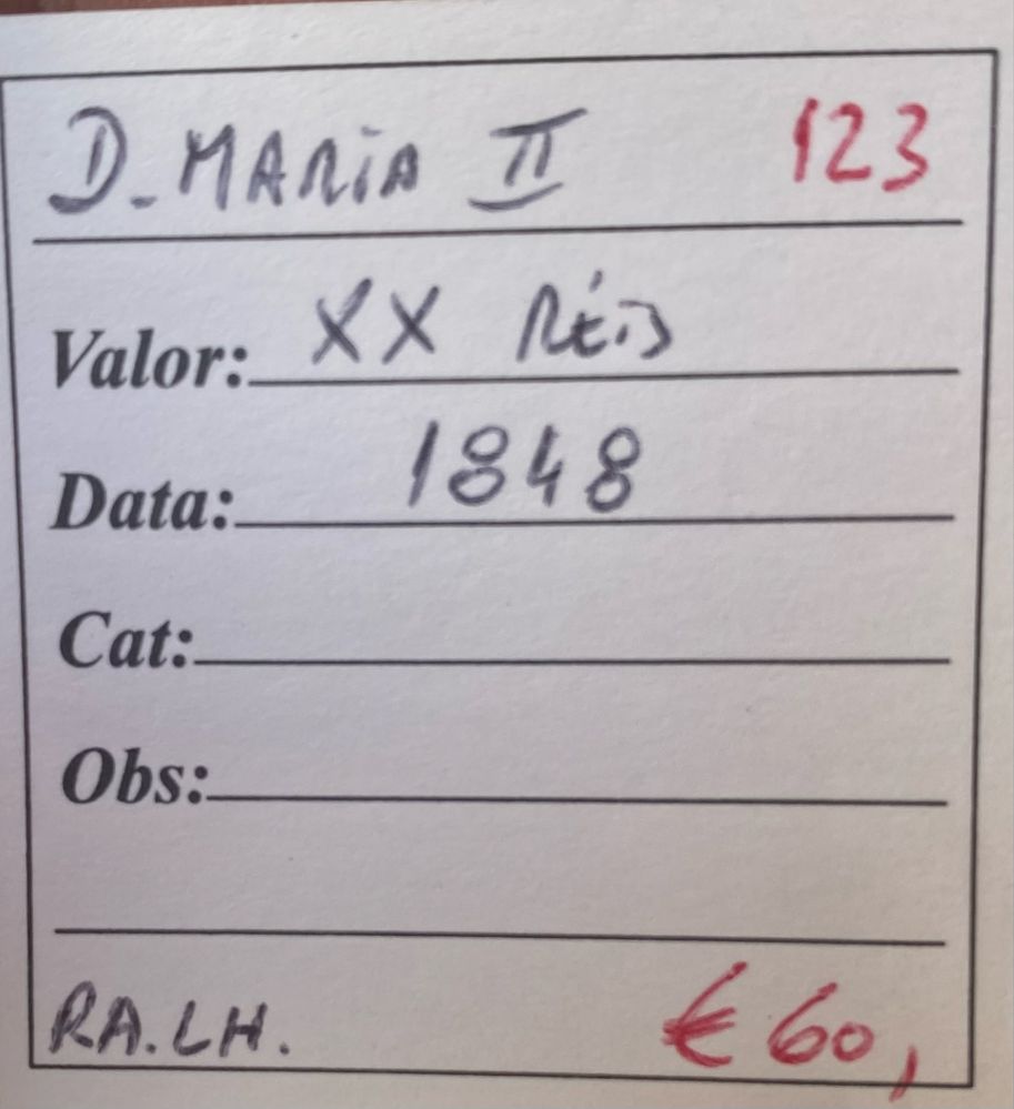 Moeda XX Reis D MARIA II - 1848