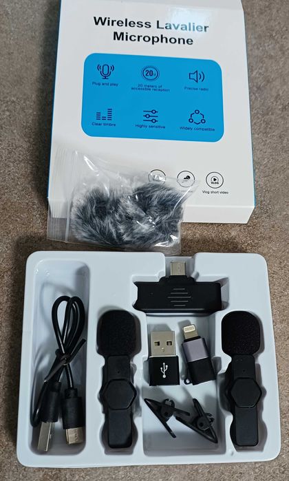 Бездротовий мікрофон петличний CKOKC K80 для iPhone, iPad,Android