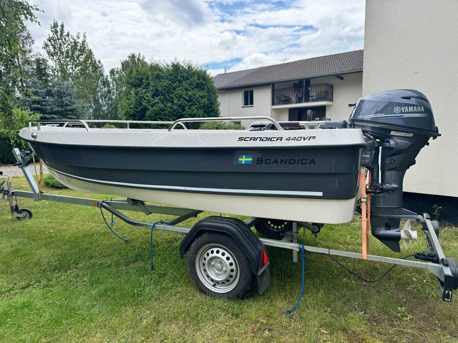 Łódź wędkarska Necko 420 z Yamahą F25, echosondą Lowrence i przyczepą!