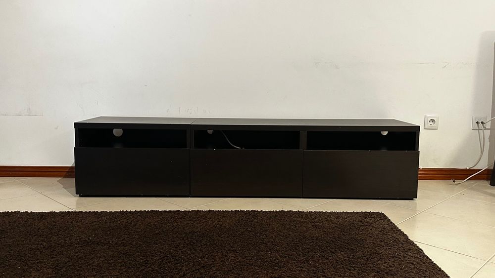 Móvel de TV IKEA BESTÅ — Preto-Castanho