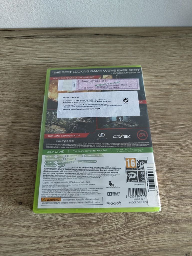 Jogo Xbox 360 Crysis 3 Novo