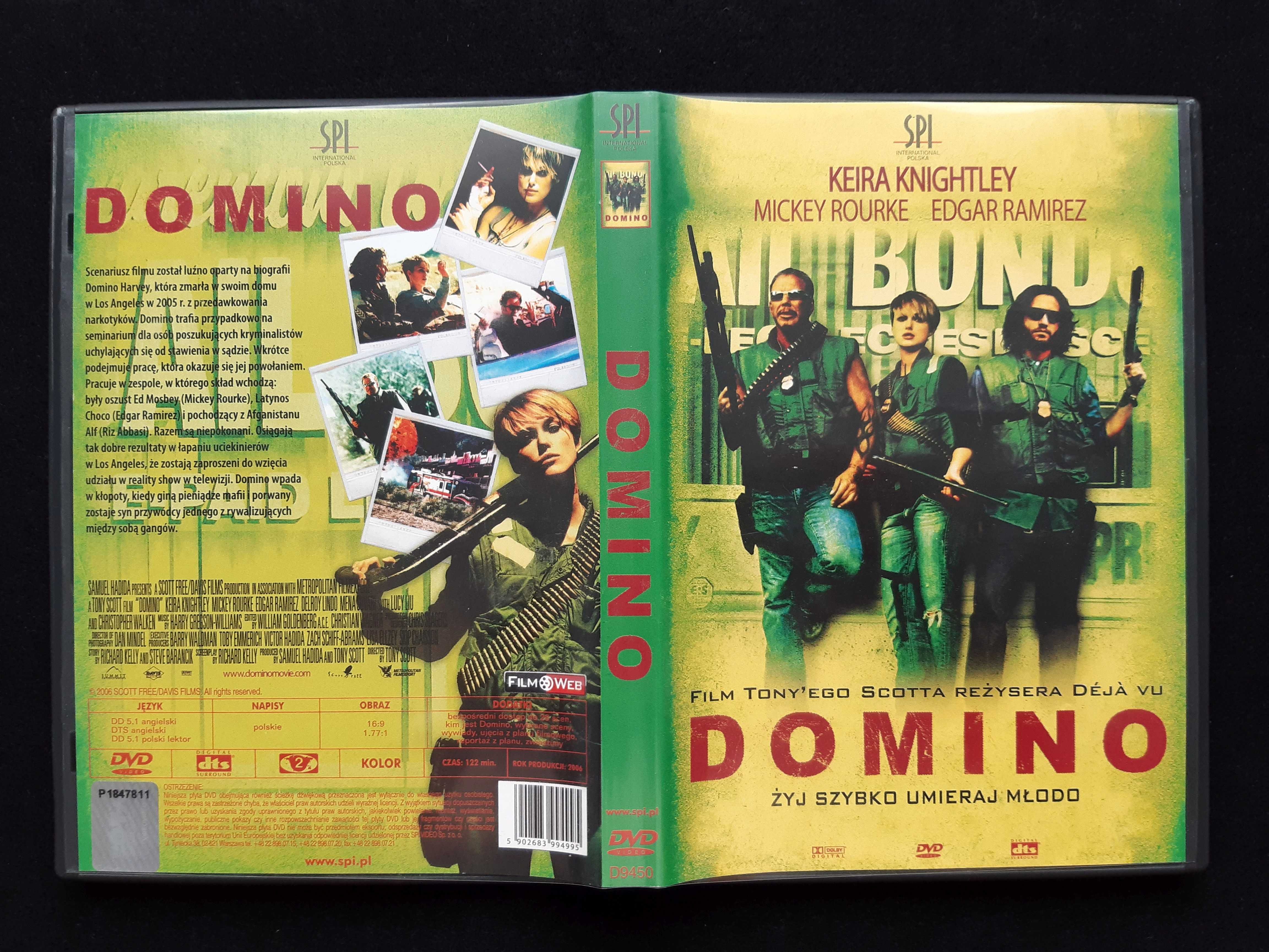 DVD Domino, reż. Tony Scott; Keira Knightly, Mickey Rourke
