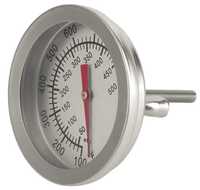 Термометр +500°C с зондом 39мм, для барбекю, коптильни (ф52мм)-(НОВ.)
