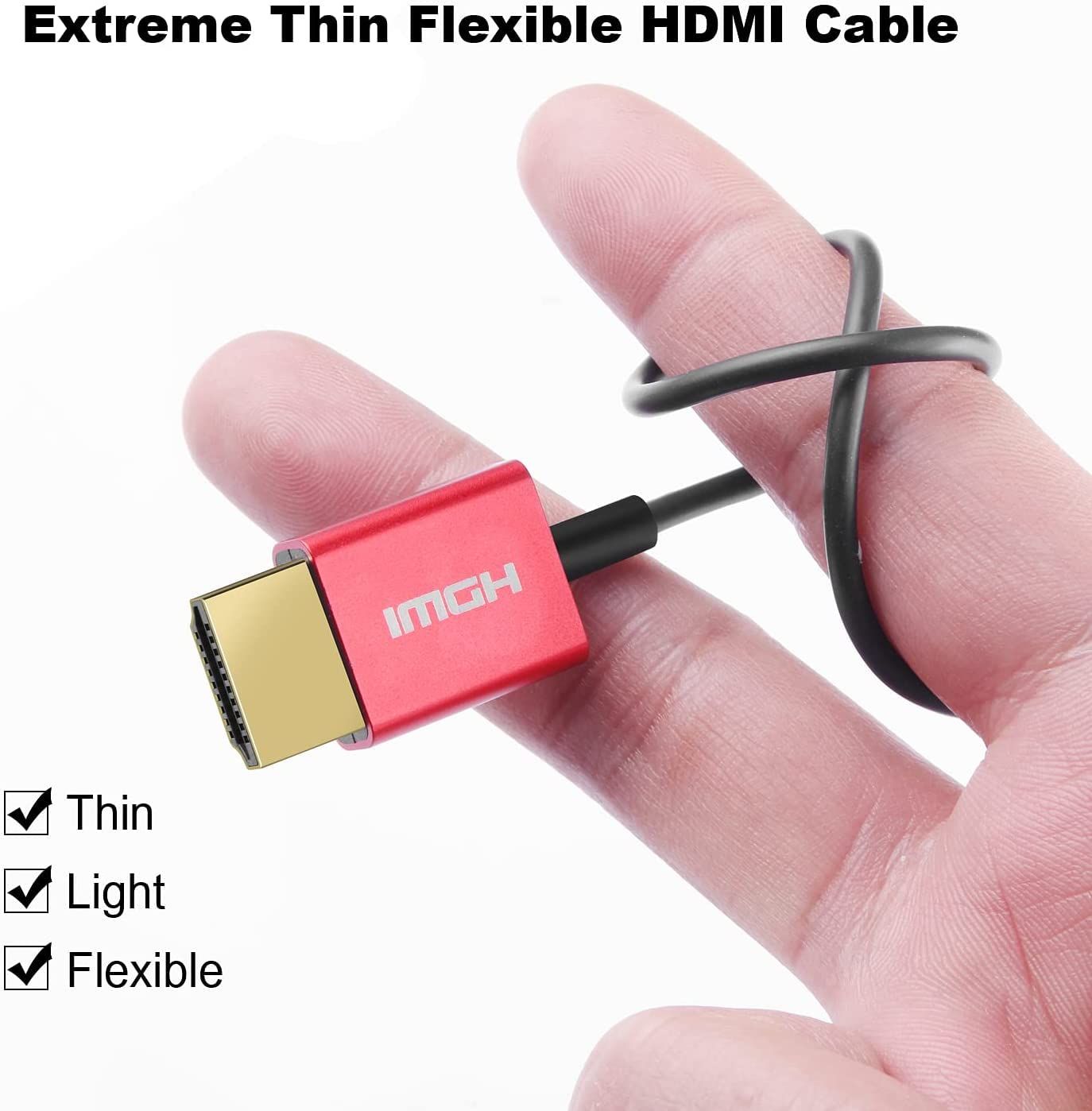 Plehood Kabel Micro-HDMI na HDMI 3 stopy/0,5 m 4K 8K HDMI 2.1 48 Gb/s