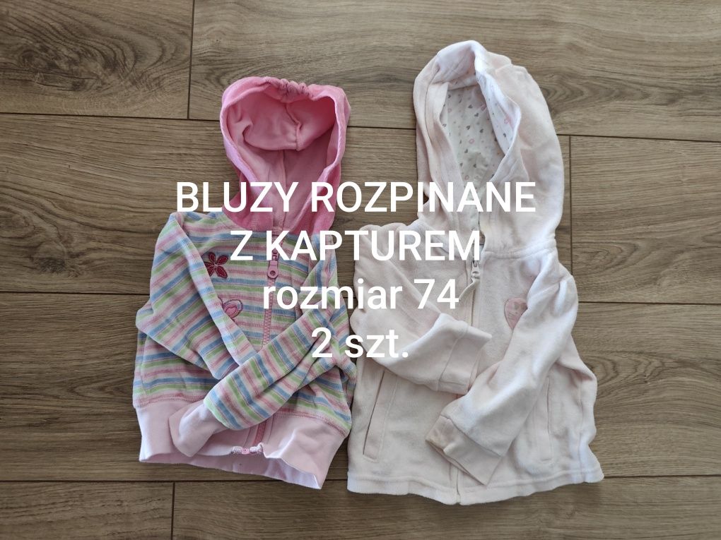 Paczka ubranek dla dziewczynki rozmiar 74 70 szt.