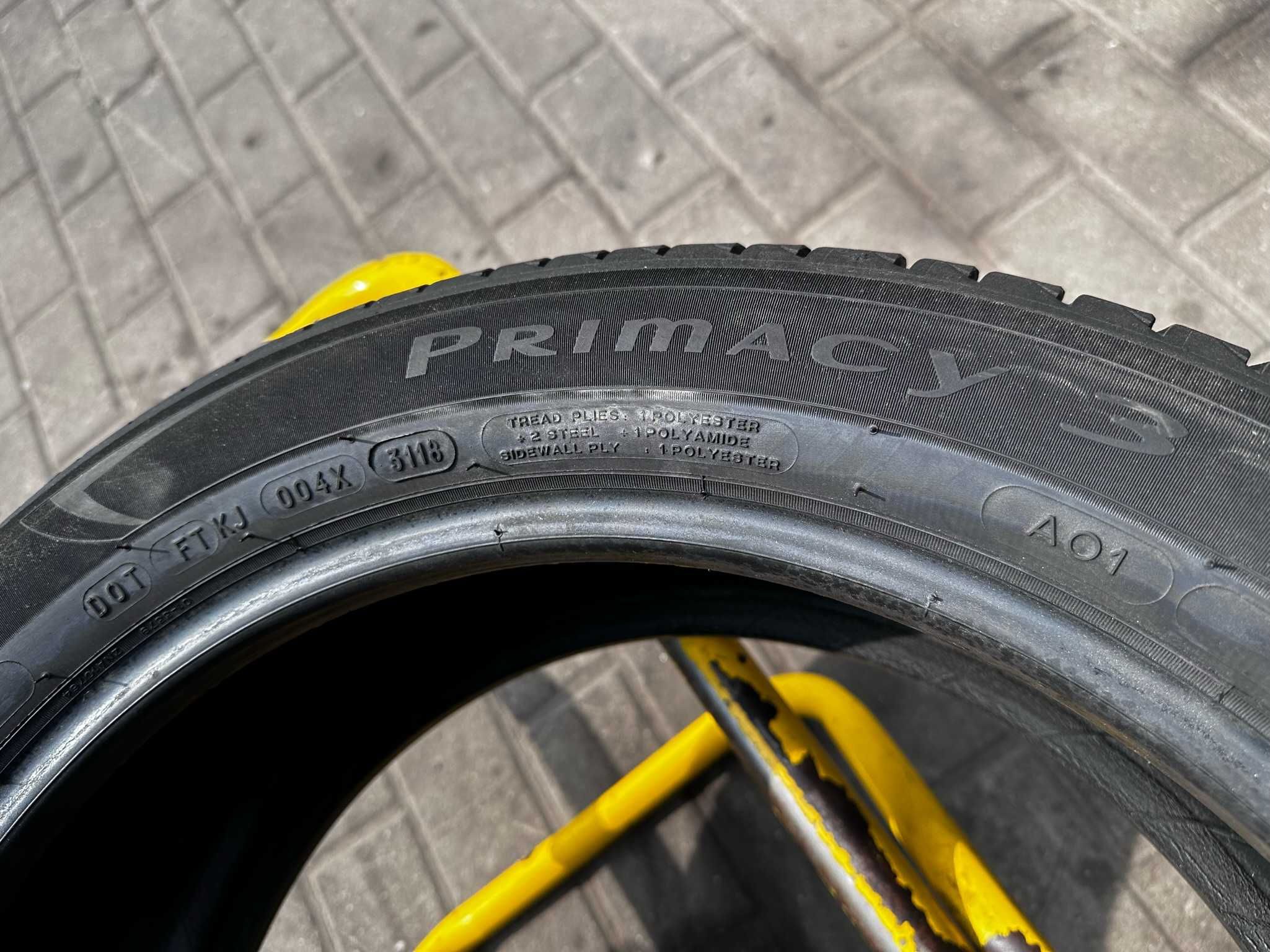 2X Opony Letnie 215/50R18 92W AO1 MICHELIN PRIMACY 3 5MM 2018R CAŁE