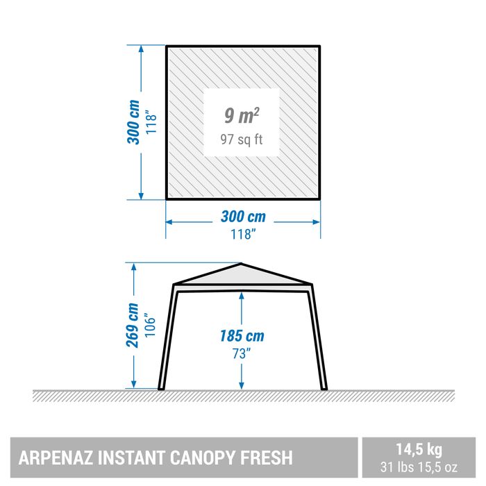 Abrigo de Campismo - Arpenaz Fresh Instant Canopy - 8