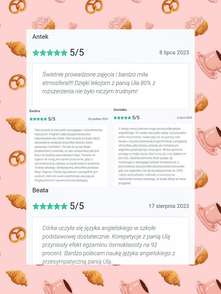 Lekcje angielskiego Olsztyn/Online (konwersacje,egzaminy,korepetycje)
