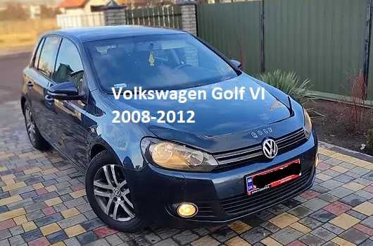 Дефлектор капоту Volkswagen Golf VI 2008-2012 Мухобойка Гольф 6