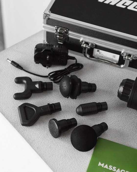 МАСАЖЕР-ПІСТОЛЕТ Fascial Gun | 30 швидкостей | Сенсорне керування