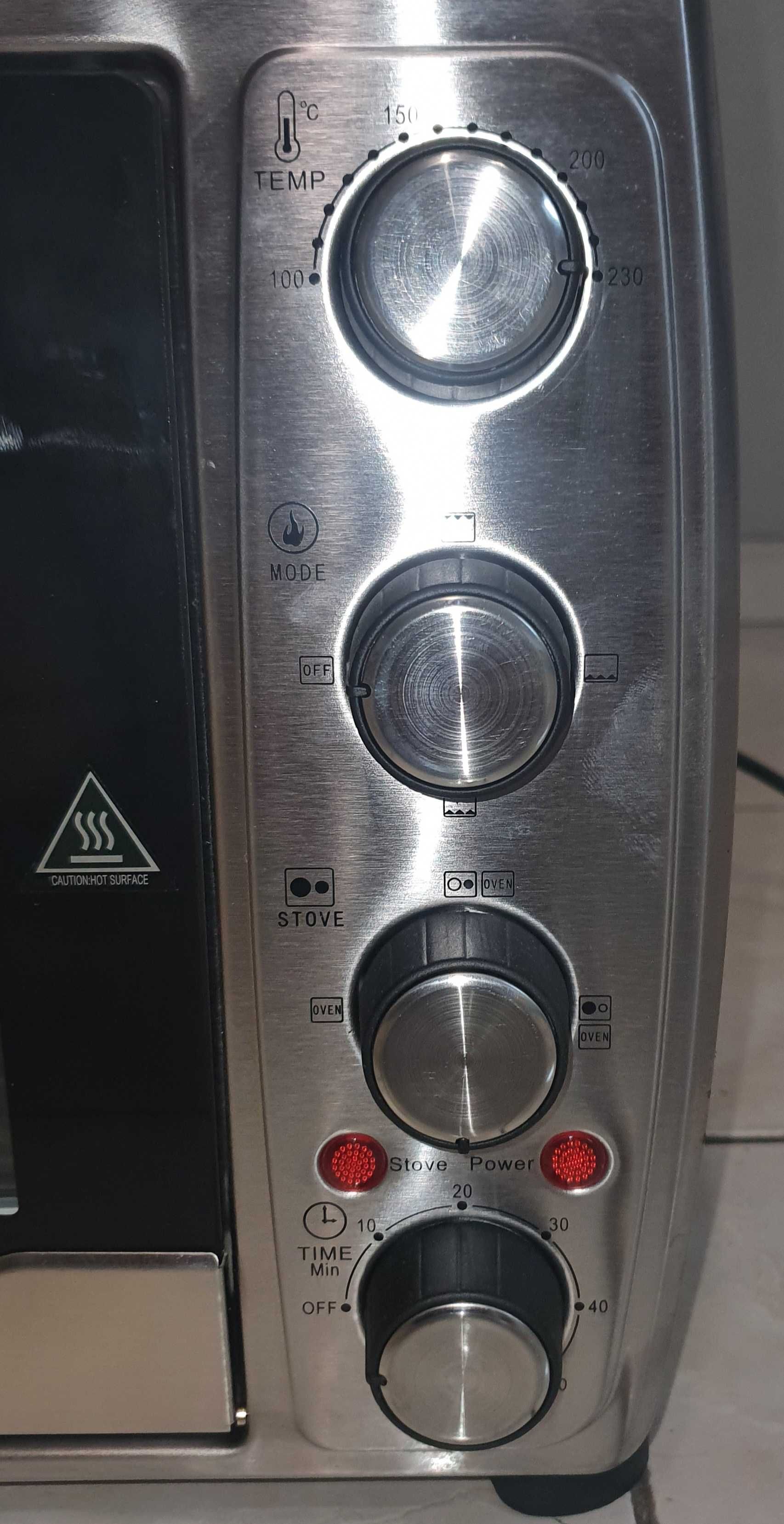 Mini forno com duas placas eléctricas