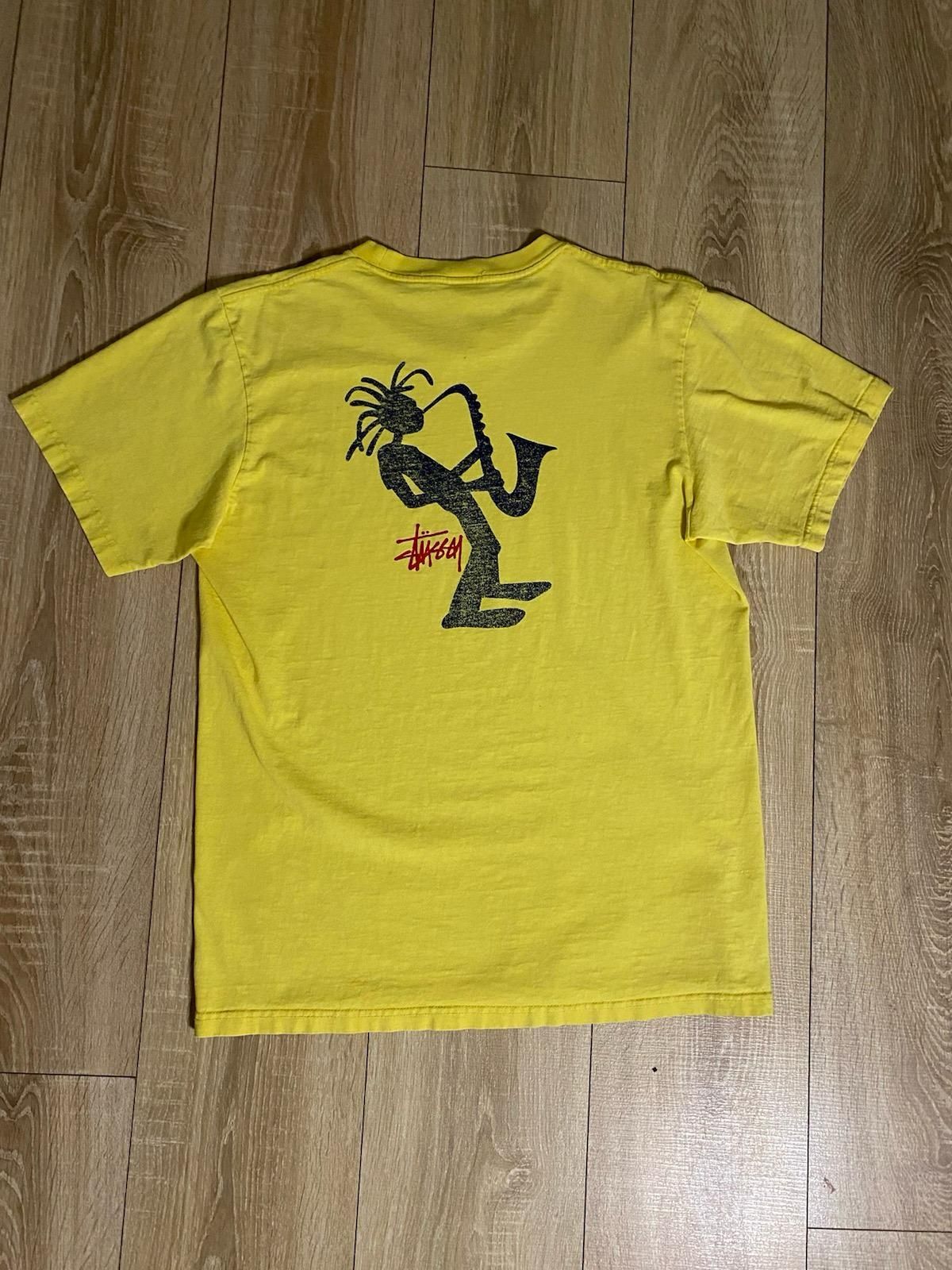 Koszulka T-shirt Stussy Stüssy Outdoor lata 90. Jazzman. Żółta. L