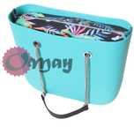 Czarny organizer OBAG MINI kameleony holo 2 kieszenie wkład oMay