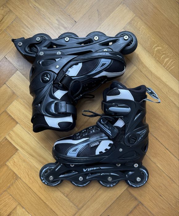 Rolki SPOKEY VIPER z regulacją rozmiaru rozmiar: 37-39 czarne