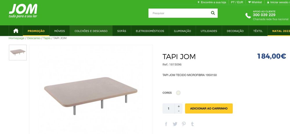 Sommier Tamanho: 1,95x150