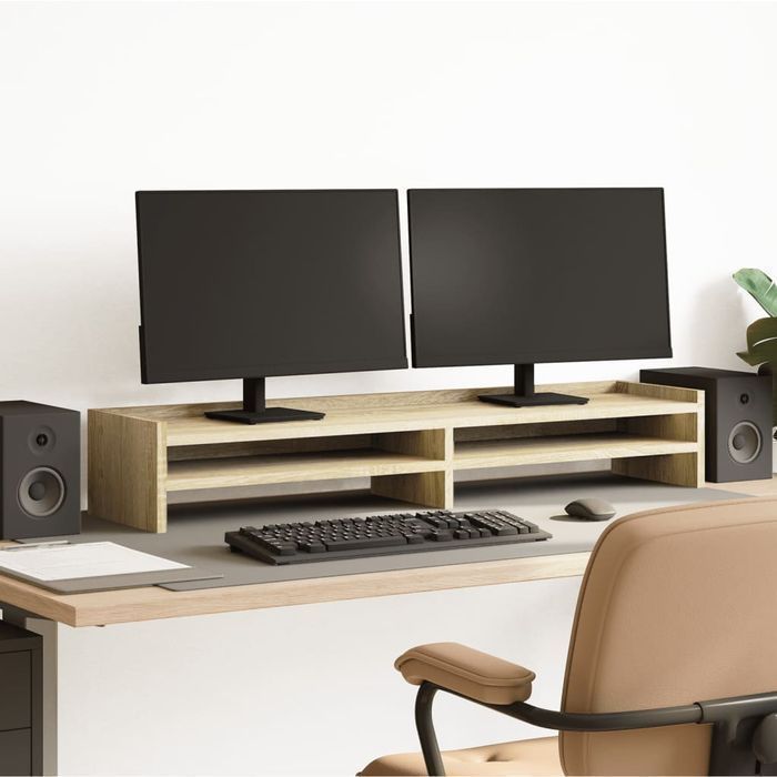 Vidaxl Podstawka Pod Monitor, Dąb Sonoma, 100X24X16 Cm