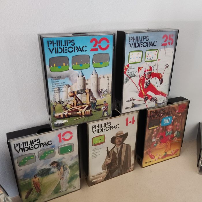 Conjunto de 12 jogos para Philips Videopac (coleção, vintage)