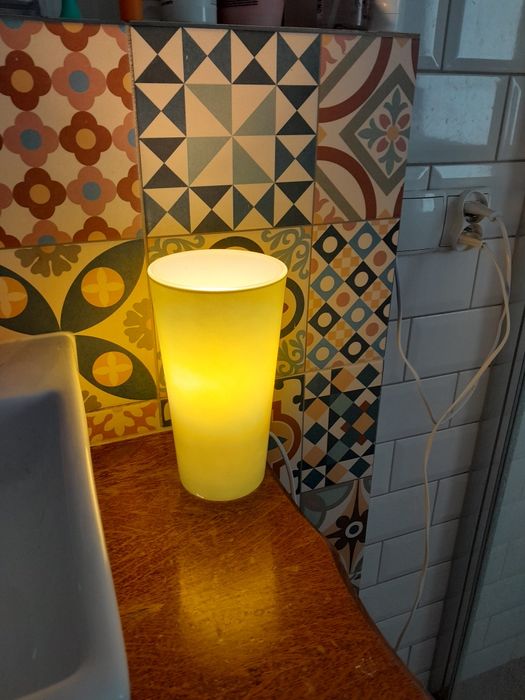 Ikea gavik lampa szklana bez klosza zielona vintage szkło
