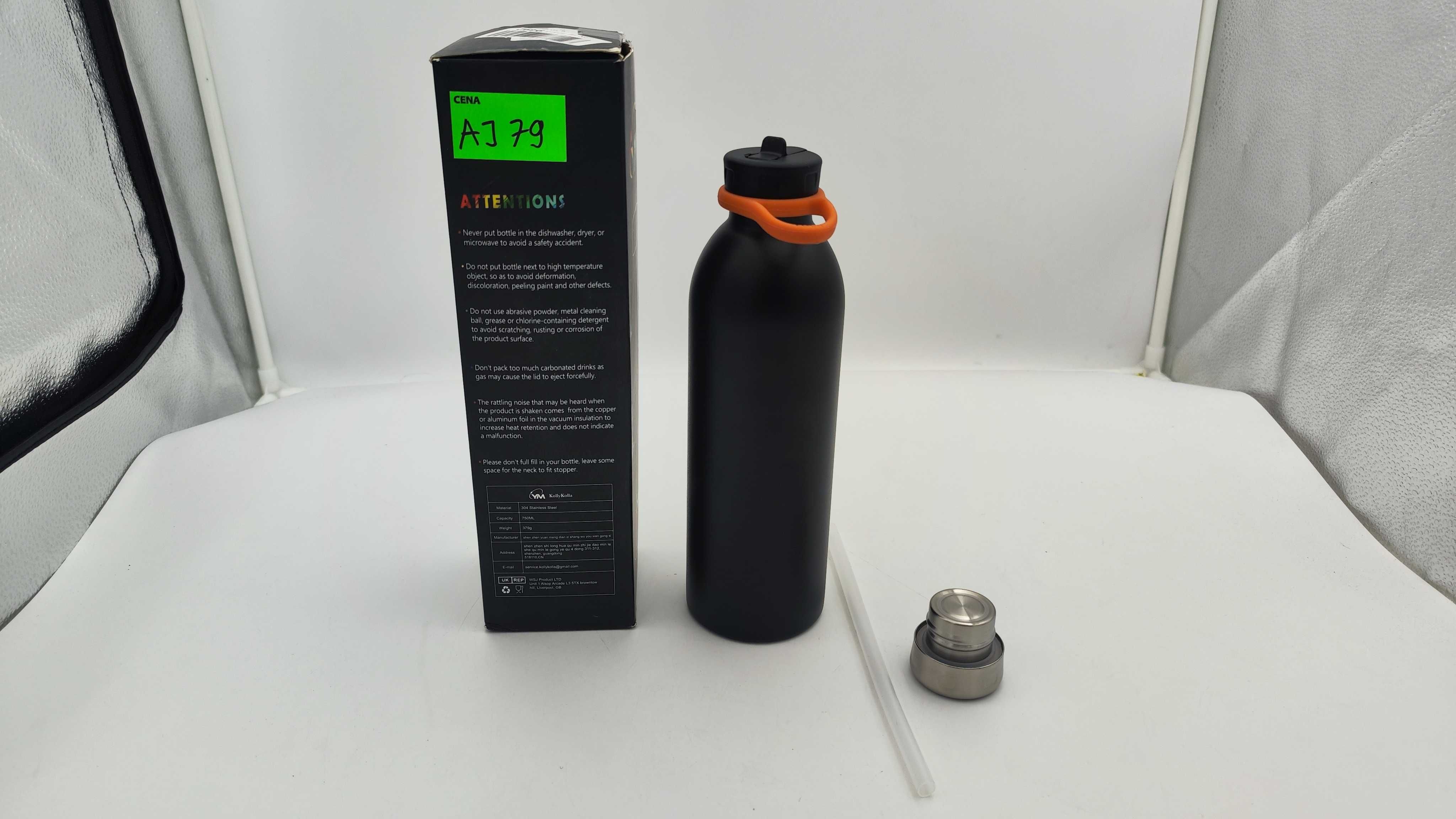 KollyKolla Termos 750 ml butelka termiczna na napoje ze słomką (AJ79)