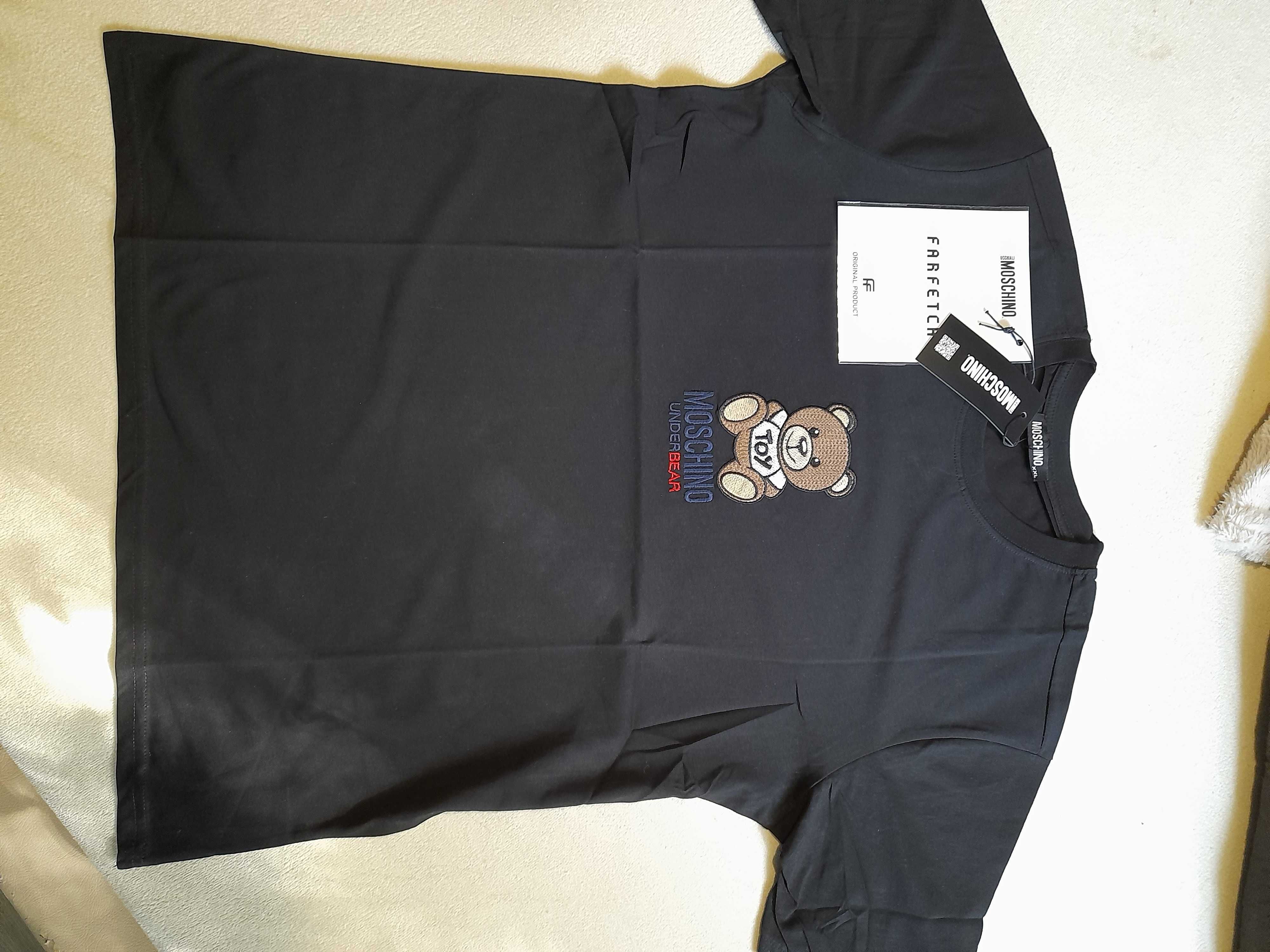 Moschino tshirt meski under bear rozm. 2xl kolor czarny bawełna nowy