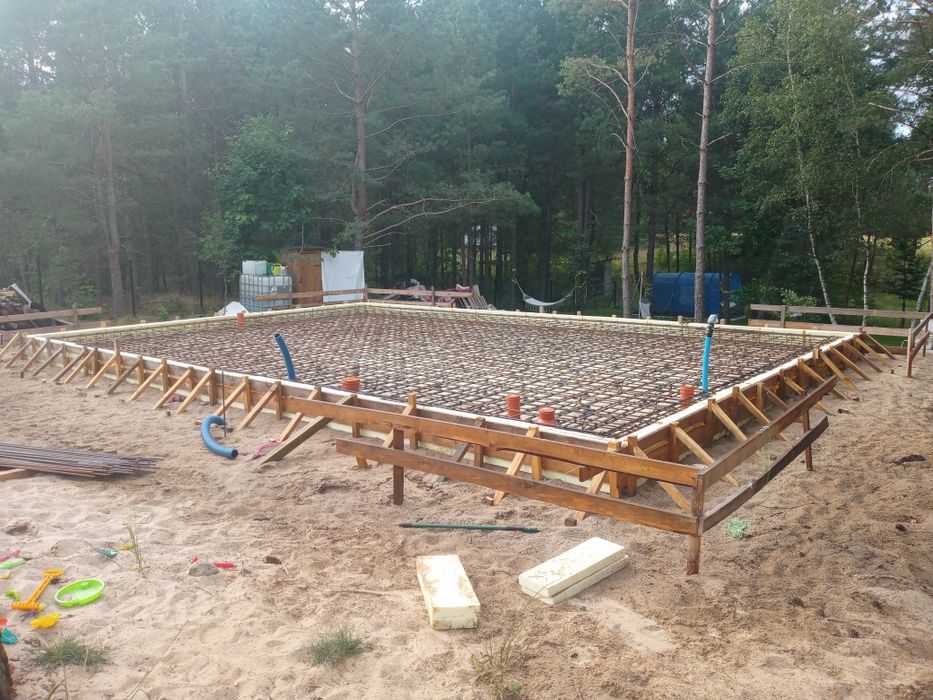 Płyty fundamentowe, ławy, konstrukcje drewniane