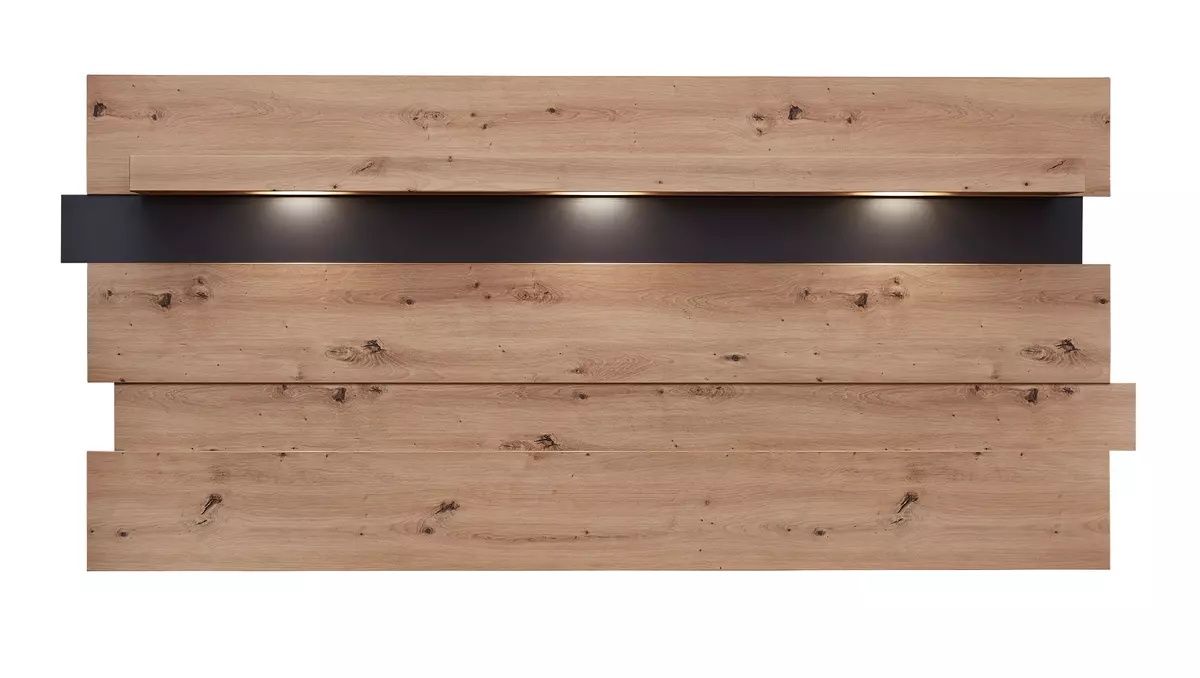 Panel ścienny MEMPHIS z oświetleniem LED i półką do zawieszenia