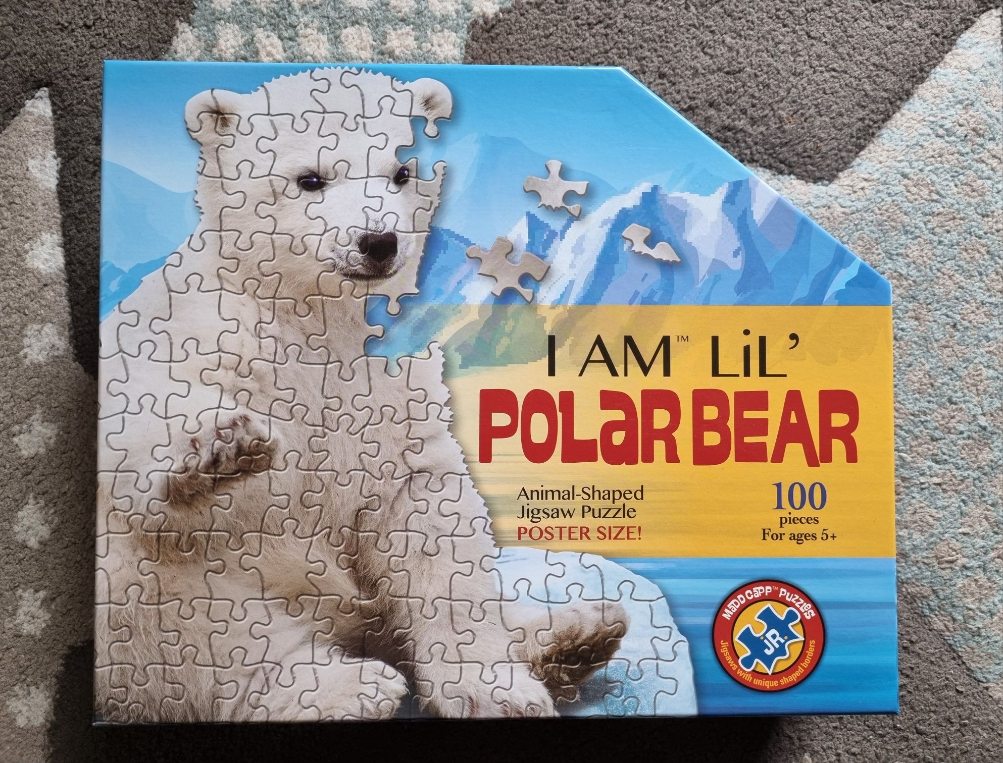 Madd Capp Puzzle konturowe, 100 elem, Polar Bear - miś polarny, j.nowe