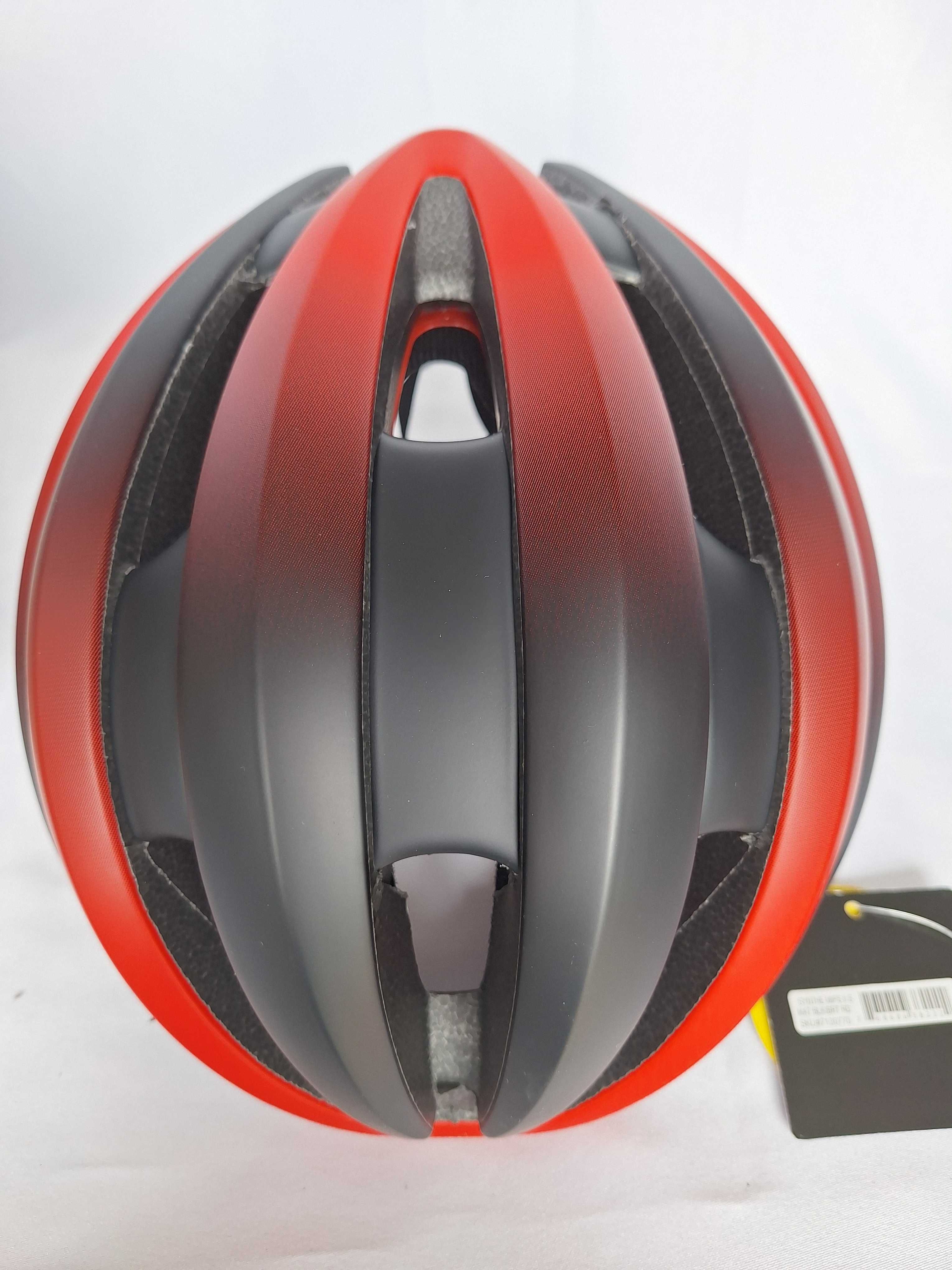 Kask rowerowy Giro Synthe Mips II Matte Black Bright Red S 51-55cm