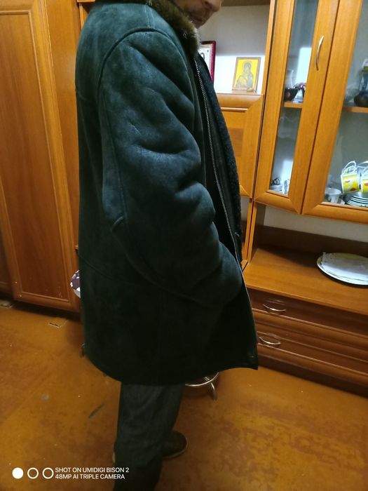 РАСПРОДАЖА!!!Дубленка натуральная мужская (замш с пропиткой) San Marko