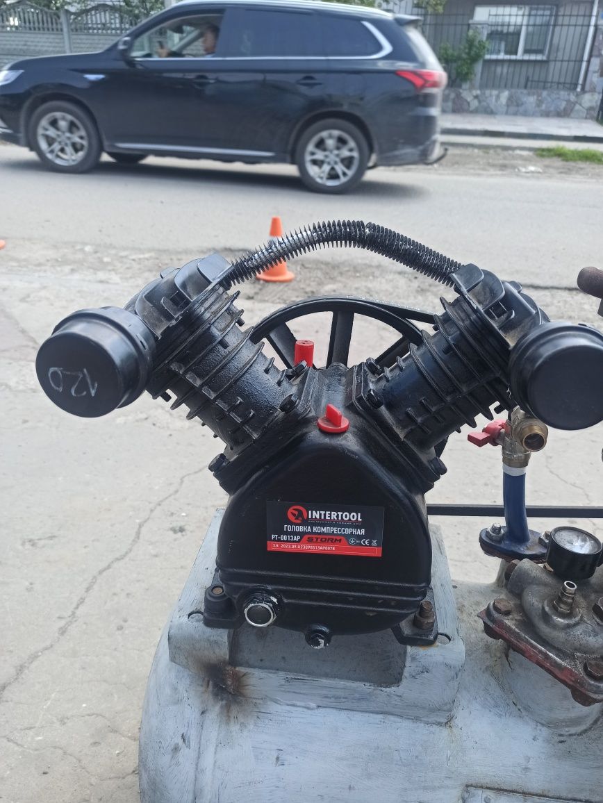 Мобільний Компресор бензиновий 500л/хв 100л INTERTOOL PT 0013 новий