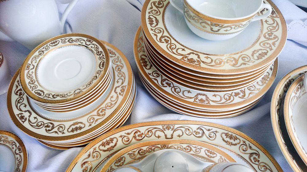 OKAZJA! Porcelana serwis obiadowy+kawowy 51 szt. Fine Royal Porcelain