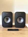 Kolumny Głośnikowe Aktywne KEF LSX Czarne HiFi Bluetooth Airplay