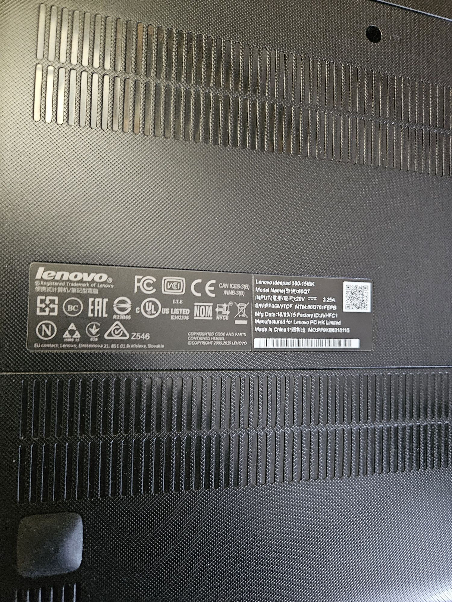 Laptop Lenovo ideapad 300-15isk i7