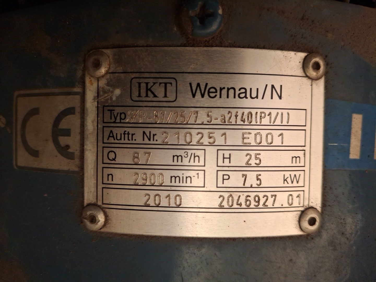 Pompa odśrodkowa 7,5kW